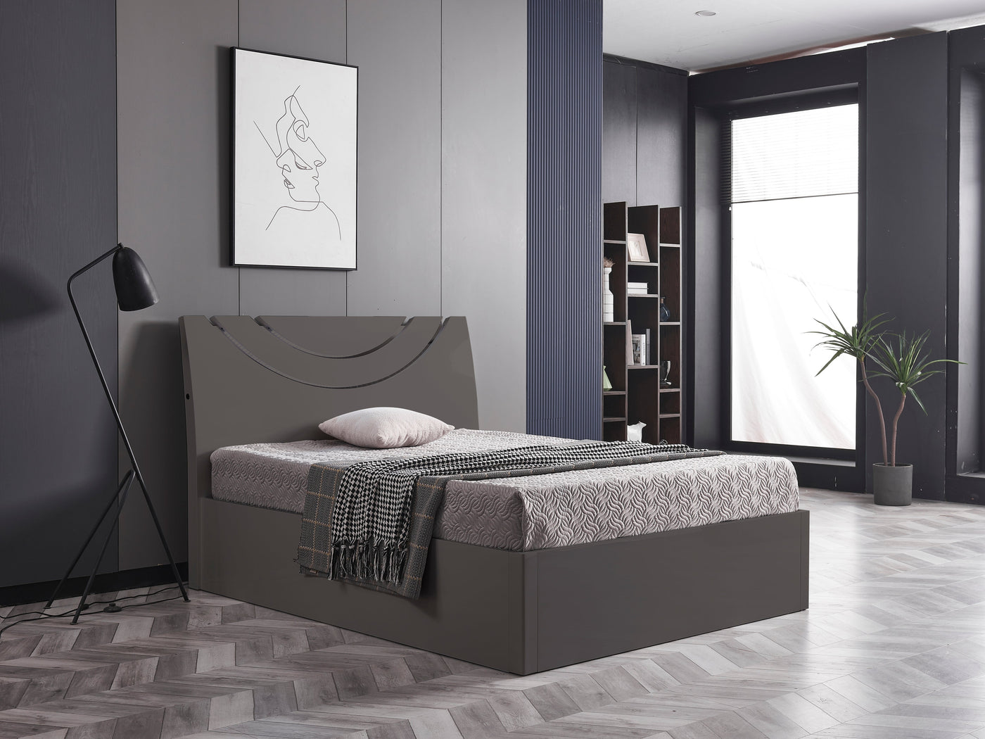 Eclipse High Gloss Storage Bed