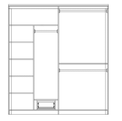 Madrid High Gloss Slider Wardrobe