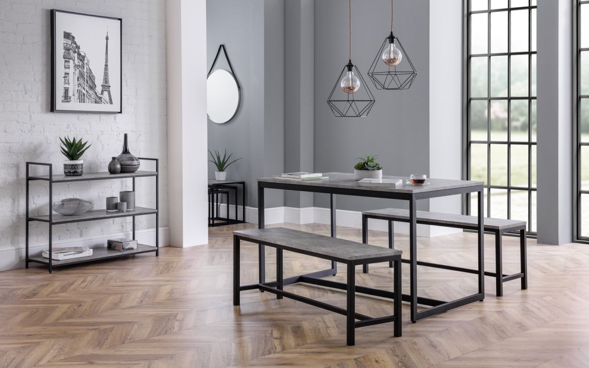 Staten Dining Table + Staten Bench
