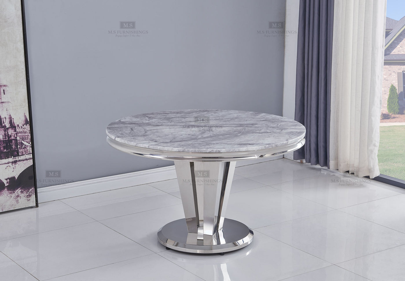 Riccardo Round Marble Dining Table